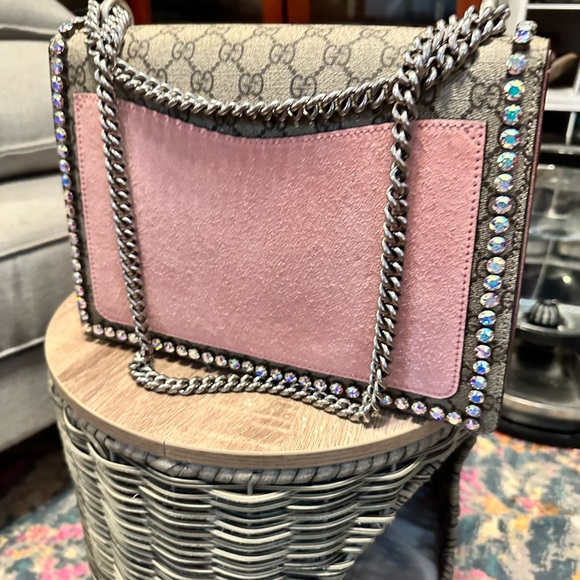 Gucci Dionysus GG Canvas Chain Shoulder Bag with Crystals - Picture 3 of 6